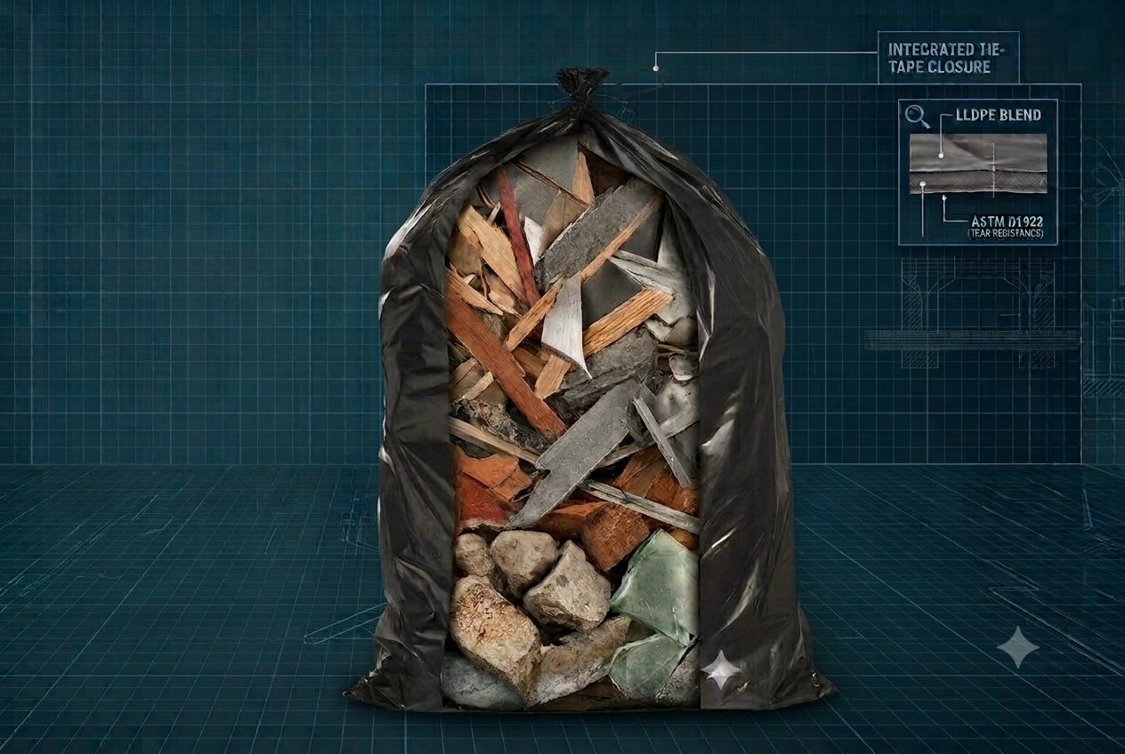 Bolsas de basura para contratistas de alta resistencia